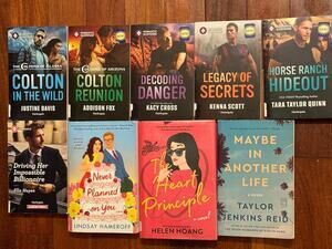Lot of 9 Romantic Suspense Books Harlequin Maybe In Another Life Novel Horse